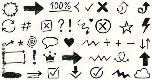 Crayon speech bubble set with chalk text boxes charcoal doodle clouds and hand drawn vector kid's style talk balloons with cute texture