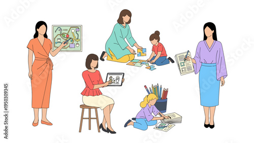 Moments of Motherhood: Witnessing mothers and children creating lasting memories together through moments of learning, creativity, and simple companionship.