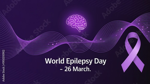 A conceptual illustration commemorating purple day for epilepsy awareness held on 26th of march.