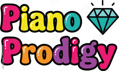 Piano Prodigy Musical Typography Graphic