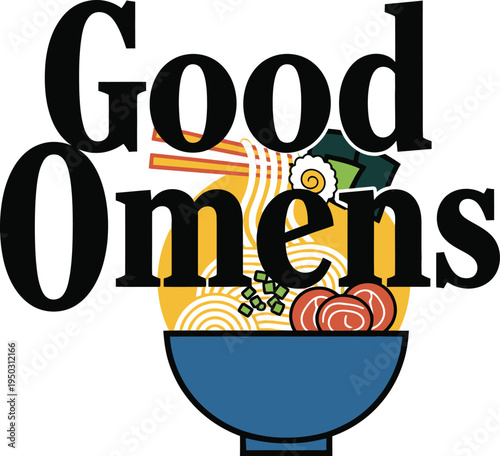 Good Omens Mystical Typography Art Print