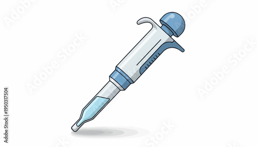 blue plastic pippete