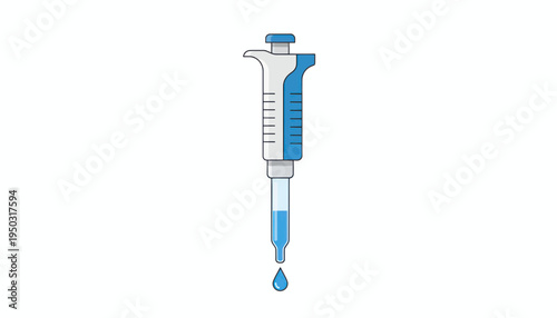 blue plastic pippete