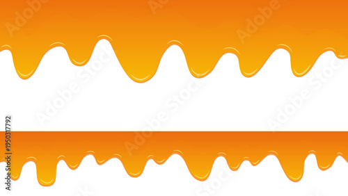とろりと垂れるはちみつヘッダーベクター