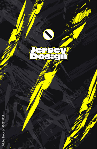 Black Yellow Abstract Claw Slash Sport Jersey Background