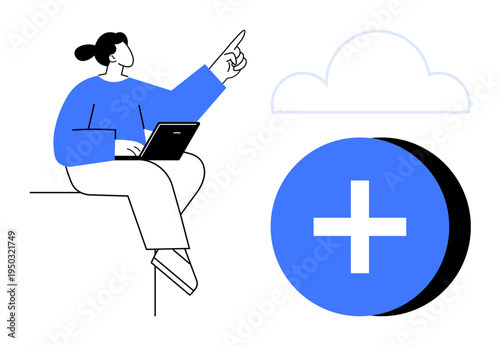 Cloud storage concept. Cloud storage ed with user interaction, data management, online backup, and expansion capabilities. Ideal for tech, business, and innovation