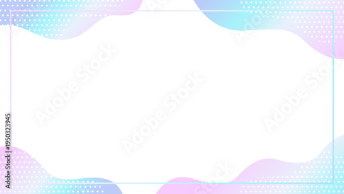 ネオンカラーとグラデーションの抽象的な幾何学模様のフレーム 16:9サイズ