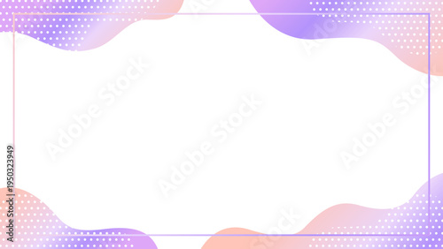 ネオンカラーとグラデーションの抽象的な幾何学模様のフレーム 16:9サイズ