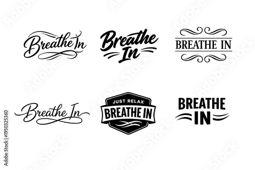 Breathe in typography collection: elegant handwritten and bold styles