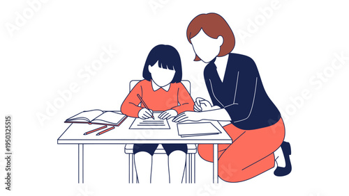 Educational Guidance: A warm scene of personalized learning, as a caring educator provides one-on-one assistance to a student. This evokes a sense of attentiveness and support. 