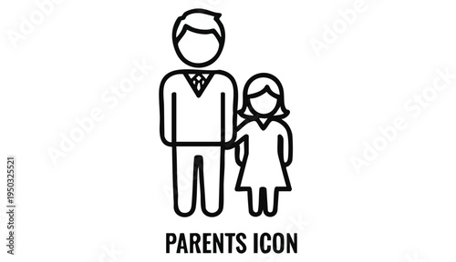 Family icon set. parents, mother, father, children, baby, grandparents .You can easily change the color