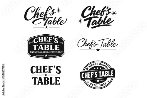 Chef's table elegant logo designs for gourmet dining and culinary experiences