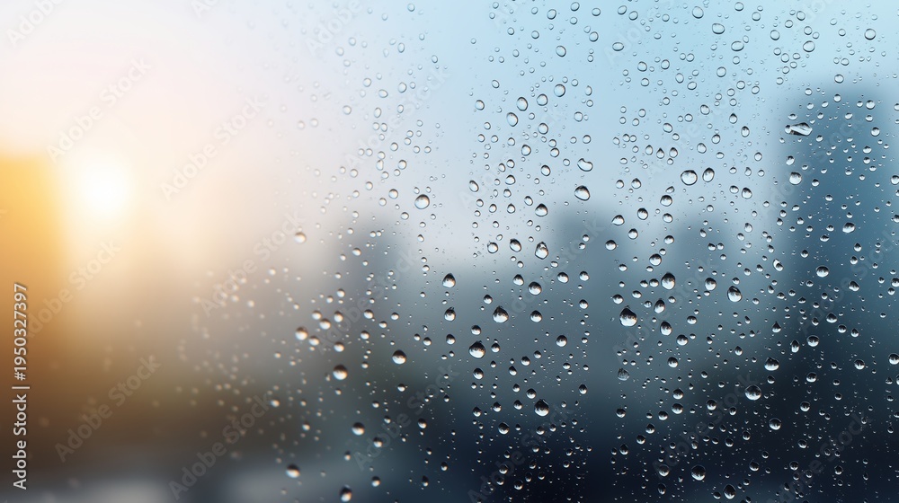 Fototapeta premium 水滴がついた窓