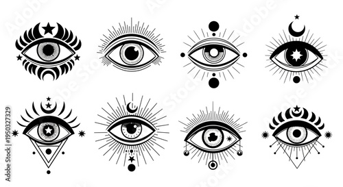 Mystical Eye Symbols Collection: Esoteric, Occult, and Spiritual Eye Designs