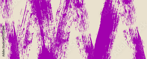 Brush stroke textured abstract background. Hand drawn purple scratches splatter grunge distressed background. Grainy bold brush strokes texture for posters, banners, presentations