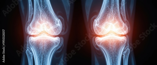 X-ray Imaging of Human Knee Joints Highlighting Pain and Inflammation Pathology