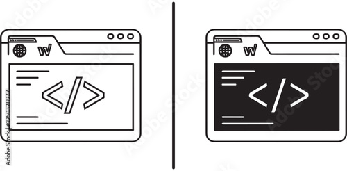 A graphic designer working with code on a computer screen