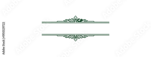 Decorative ornamental design elements on black background