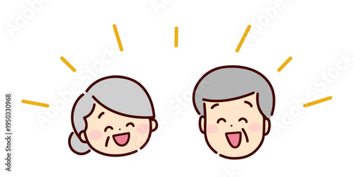 楽しそうに笑い合うシニアの男女