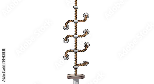 Vertical Rope Ladder with Metal Rungs for Climbing and Outdoor Adventure