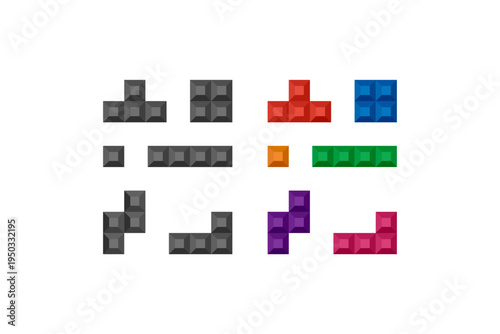 Colorful Toy Building Blocks Puzzle Game Pieces Set