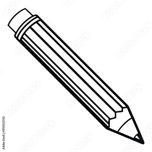 Pencil Drawing Coloring Page for Creative Kids and Artists