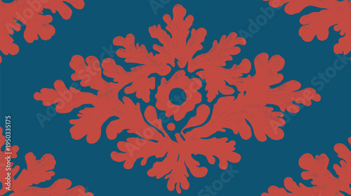 Symmetrical inkblot, seamless pattern vector illustration. Organic repetition of Rorschach test shapes, psychological art vector illustration.