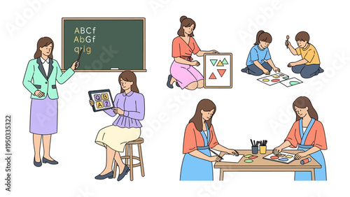 Teaching and Learning Moments: A collection of educational moments unfolds as instructors interact with learners using diverse methods and tools