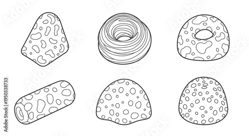 Abstract Organic Shapes Collection: Hand-Drawn, Outline, Isolated