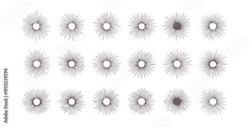 Abstract geometric light burst pattern on black background