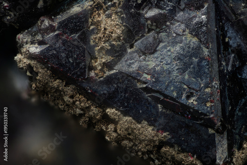 Wallpaper Mural Macro image of cuprite dark red octahedral crystals with native silver inclusions from Altai, Russia, at 9× magnification (4 mm field of view) Torontodigital.ca