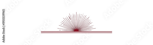 Abstract red geometric burst graphic design on black background