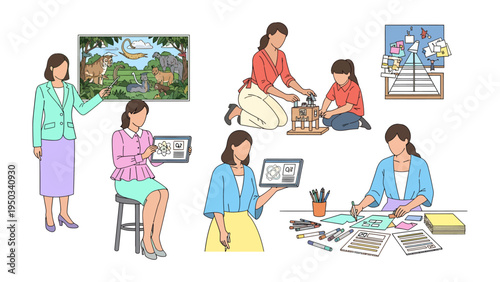 Artistic Educator: A dedicated educator in the educational field is actively involved in art-related learning processes, providing instructions and guidance while interacting with educational tools