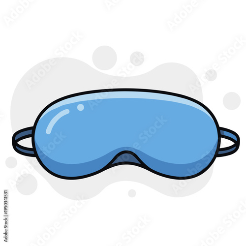 Sleep mask resting isolated on clean white studio background. non editable strokes