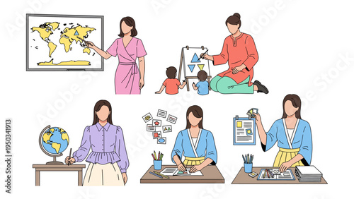 Educational moments: capturing various instances of instruction and learning. showing the essence of the educational system and human development.