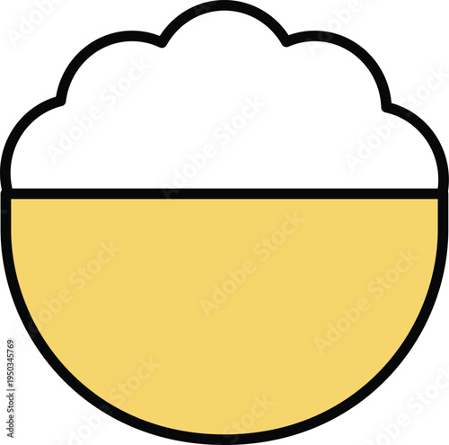 Warm bowl of delicious white rice