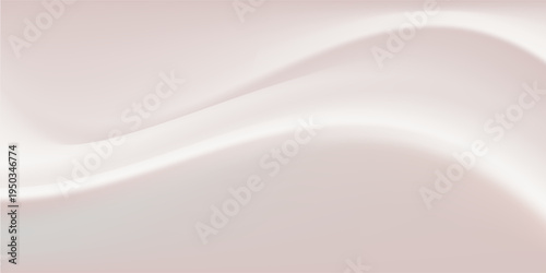 Soft rose brown gradient background fabric. Creamy silk texture with pearl colors for elegant abstract wedding backdrop. Horizontal cover with a subtle wavy pattern. Pale beige gradation vector.