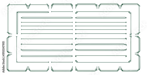 Abstract geometric design with parallel lines in monochrome