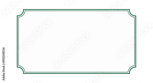 Elegant rectangular frame with decorative border on black background