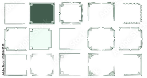 Geometric frame designs collection of square and rectangular borders