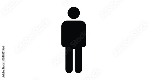 A simple black silhouette of a human figure displaying a basic representation of a person s form high quality professional