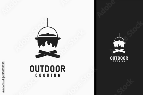 Survival cooking logo symbol icon design
