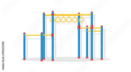Outdoor Playground Gym Equipment with Monkey Bars and Pull-up Bars