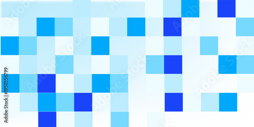 Abstract pixel art with gradient of blue and black squares creating dynamic pattern