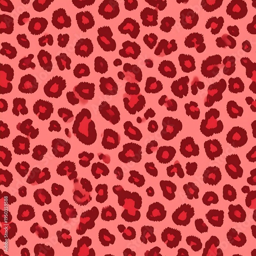 Pink and red leopard print pattern