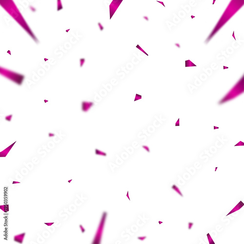 Pink Confetti Falling On White Celebration Background, Minimal Pink Confetti Celebration Party Backdrop, Elegant Magenta Confetti Festive Abstract Background, Vibrant Magenta Confetti Scatter On White