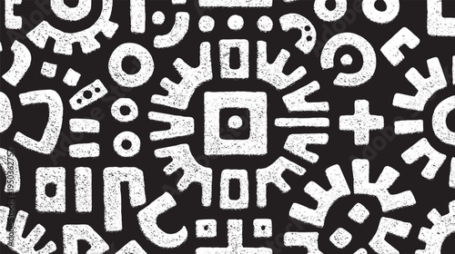 Industrial geometric elements, gears, beams, and interlocking abstract typographic shapes; a vector illustration in the Constructivist art style