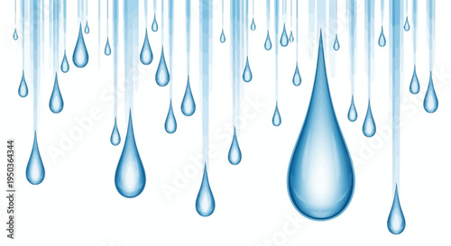 Falling Water Drops and Streaks