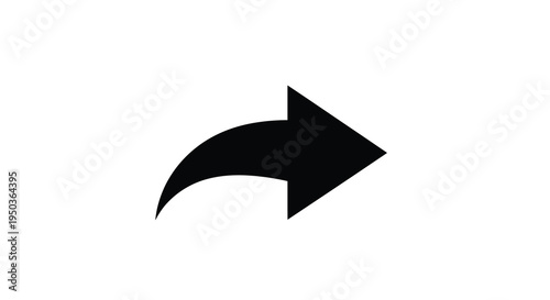 Free Download A minimalist depiction of a black arrow pointing to the right against a stark white background high quality professional - GFXLoad