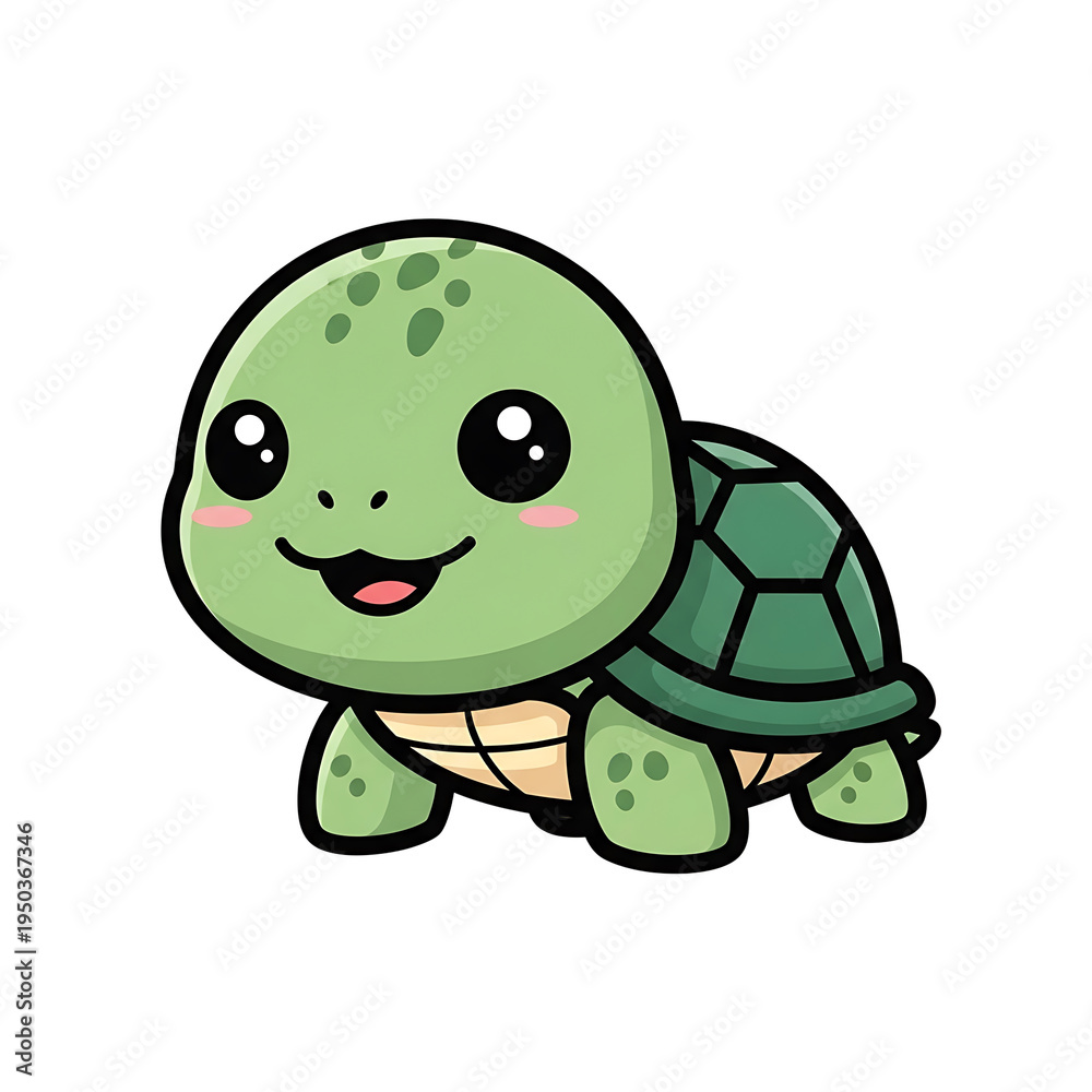Obraz premium Cute Turtle Cartoon. (10)